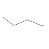 Mecca Care 32mm Dda Nero Toilet Nero Grab Rail Set 45 Degree 750X965X1025mm - Chrome